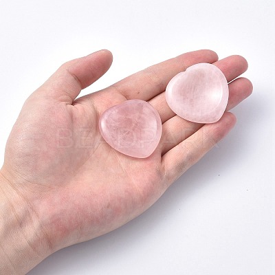 Natural Rose Quartz Thumb Worry Stone G-N0325-01H-1
