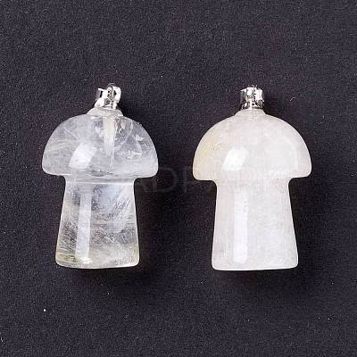 Natural Quartz Crystal Pendants G-M380-B11-P-1