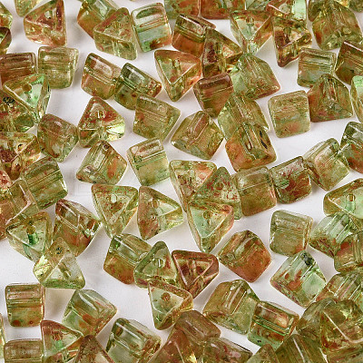 Picasso Transparent Glass Beads SEED-Q039-02O-1