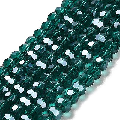 Electroplate Glass Bead Strands EGLA-R015-4mm-13-1