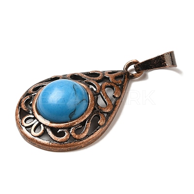 Synthetic Turquoise Pendants G-H065-02R-10-1