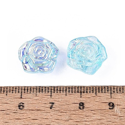 Electroplate Transparent Glass Beads Strands EGLA-N056-02A-08-1