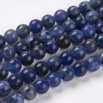 Natural Sodalite Beads Strands X-G-E110-6mm-3-1