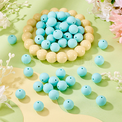 50Pcs Food Grade Eco-Friendly Silicone Beads SIL-TA0002-89J-1