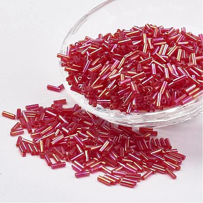 Glass Bugle Beads SEED-E001-6mm-165-1
