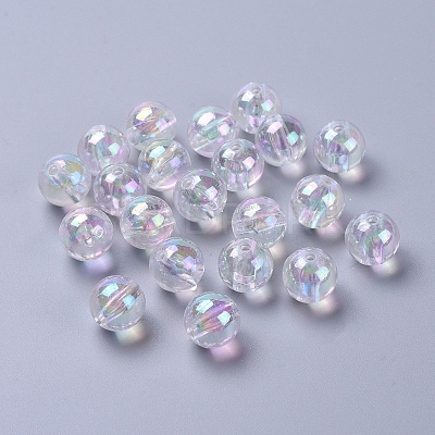 Eco-Friendly Transparent Acrylic Beads PL736-2-1