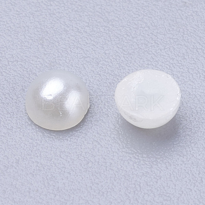 4MM Half Round Acrylic Cabochons Nail Art Gem Decorations X-OACR-H001-3-1