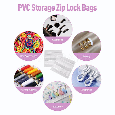 40Pcs PVC Resealable Bags ABAG-TADJ0001-03-1