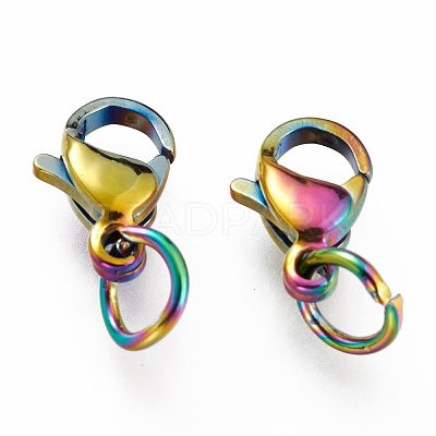 Ion Plating(IP) 304 Stainless Steel Lobster Claw Clasps STAS-G240-01A-C-1