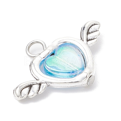 Acrylic & Tibetan Style Alloy Pendants PALLOY-JF04326-1