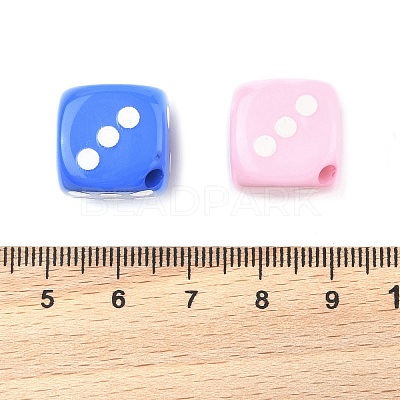 Spray Printed Opaque Acrylic Beads SACR-Z009-02-1
