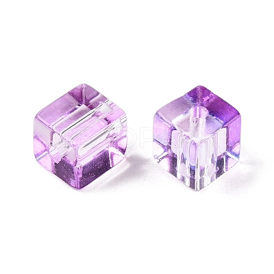 Baking Paint Transparent Glass Beads DGLA-N005-01A-07-1