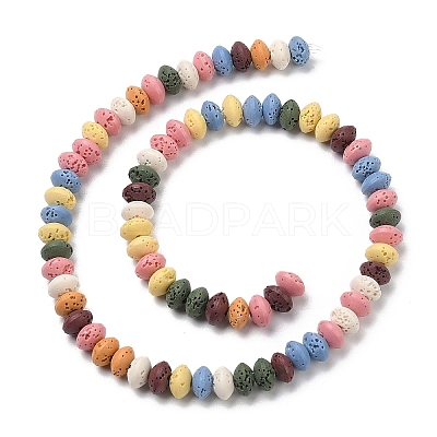 Synthetic Lava Rock Beads Strands G-B087-02A-01-1