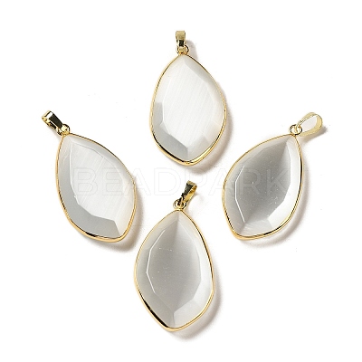 Cat Eye Pendants G-K338-08G-06-1
