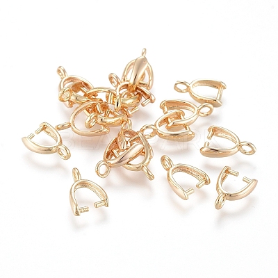 Brass Pinch Bails X-KK-T029-51G-1