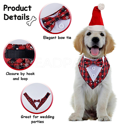2Pcs 2 Styles Polyester Pet Handkerchi AJEW-CP0008-69B-1