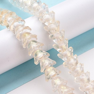 Transparent Glass Beads Strands LAMP-H061-01D-02-1