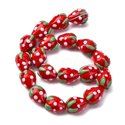 Handmade Lampwork Beads Strands LAMP-R109B-15A-1