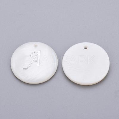 Freshwater Shell Pendants SHEL-Q018-01-1