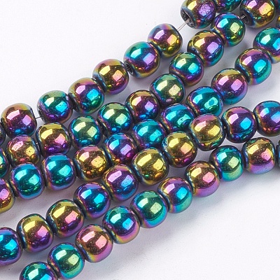 Non-Magnetic Synthetic Hematite Beads Strands X-G-S096-6mm-5-1