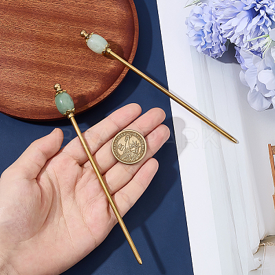 2Pcs Brass Hair Sticks OHAR-PH00003-1