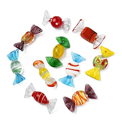 10Pcs 10 Styles Glass Pendants GLAA-CJ0002-89-1