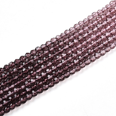 Transparent Gradient Color Glass Beads Strands GLAA-H021-01A-22-1