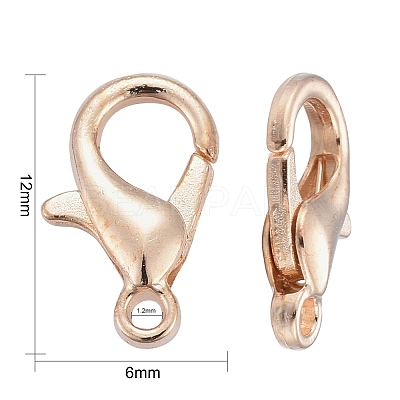 Zinc Alloy Lobster Claw Clasps X-E102-KCG-1
