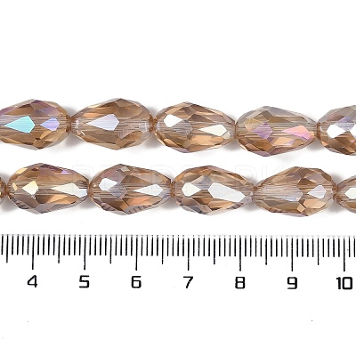 Transparent Electroplate Glass Beads Strands LS-EGLA-N013-T8mm-B23-1