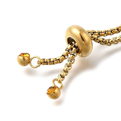 Adjustable 304 Stainless Steel Slider Bracelet/Bolo Bracelets Making STAS-I153-03G-04-1