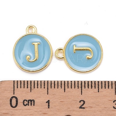 Golden Plated Alloy Enamel Charms ENAM-S118-04J-1