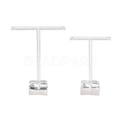 T Bar Organic Glass Earring Display Stand X-EDIS-G001-01-1