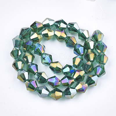 Electroplate Glass Beads Strands LS-EGLA-Q118-6mm-B15-1