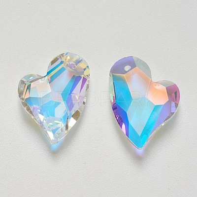 K9 Glass Rhinestone Pendants X-GLAA-F083-01B-05-1