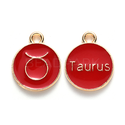 Alloy Enamel Pendants X-ENAM-S124-01A-07C-1