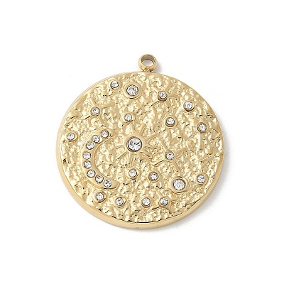 304 Stainless Steel Rhinestone Pendants STAS-Z122-53G-1