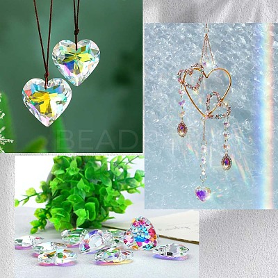 12Pcs Glass Pendants GLAA-SP0001-43-1