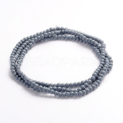 Painted Glass Beads Strands X-DGLA-S071-4mm-10-1