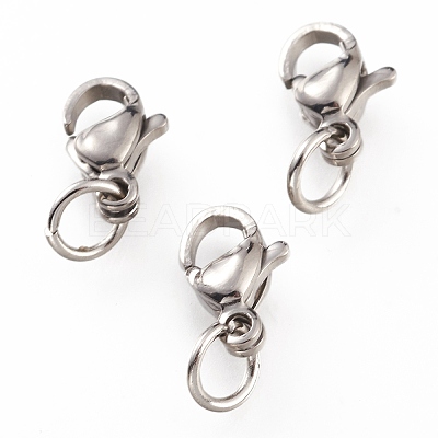 Tarnish Resistant 304 Stainless Steel Lobster Claw Clasps LS-STAS-G240-01A-P-1