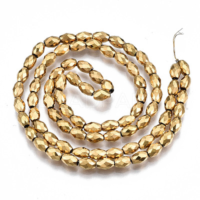 Electroplate Non-magnetic Synthetic Hematite Beads Strands G-T114-89G-1