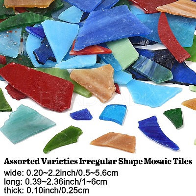 200G 2 Colors Multi-color Glass Mosaic Tiles MOSA-YW0001-01-1