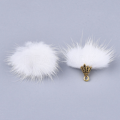Faux Mink Fur Tassel Pendant Decorations X-FIND-S300-37X-1