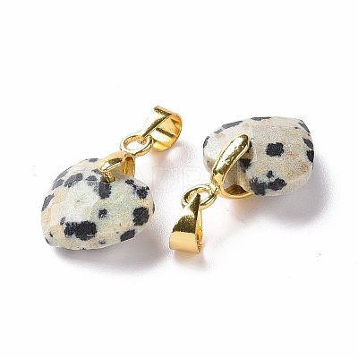 Natural Dalmatian Jasper Pendants G-C023-07H-1