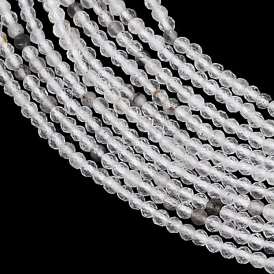 Natural Herkimer Diamond Beads Strands GG-NH0014-D03-2mm-1