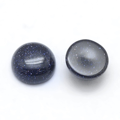 Synthetic Blue Goldstone Cabochons G-E492-H-19-1