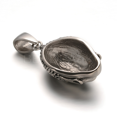 Buddha 304 Stainless Steel Pendants STAS-M222-15AS-1