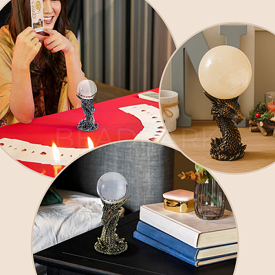 Resin Crystal Ball Holders ODIS-WH0038-228A-1
