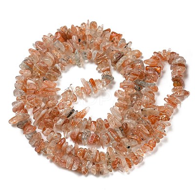 Natural Arusha Sunstone Chip Beads Strands X-G-G905-13-1