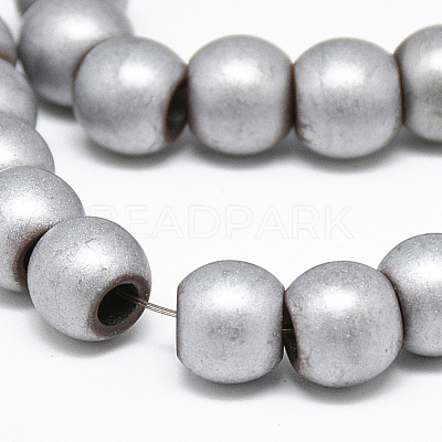 Electroplate Non-magnetic Synthetic Hematite Beads Strands G-Q486-87E-1