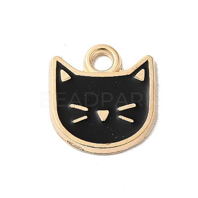 Rack Plating Alloy Enamel Charms ENAM-P254-03KCG-1
